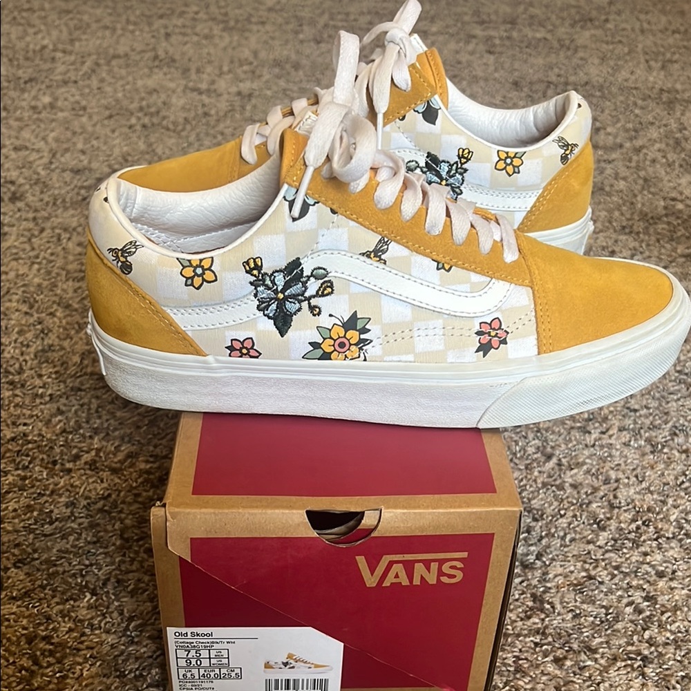 Vans Floral Yellow Sneakers